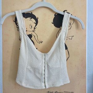 Urban outfitters white corset style tank top
